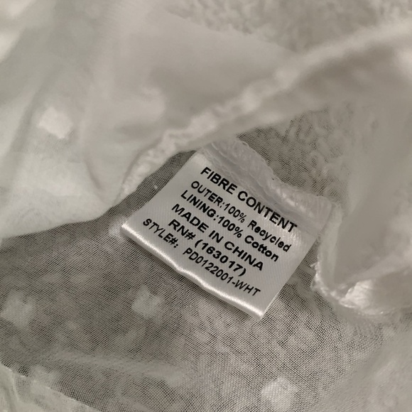 Princess Polly Vaccaro White Swiss Dot Tie Front Cropped Top - Picture 12 of 12